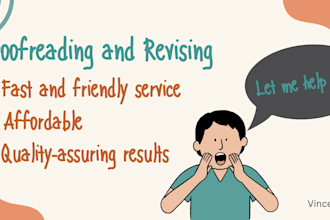 urgent creations and revisions of english projects