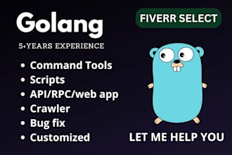develop, fix your backend or rest apis in golang