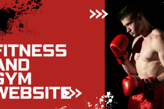 create fitness, gym , health, trainer wordpress website or online course