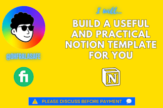 build a useful and practical notion template for you