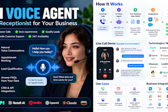 build ai voice agent, ai receptionist with vapi, retell or twilio