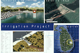 do bim revit models 3d backyard and landscape irrigation works