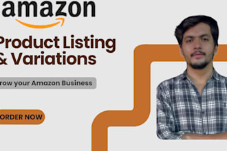 create amazon product listing and variation or fix amazon listing