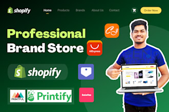 setup shopify store and design professional dropshipping store