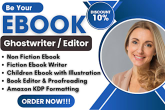 kdp ebook writer, book proofreading, self help book editor for ghostwriter
