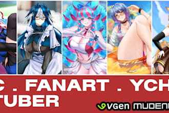 draw fanart vtuber anime style
