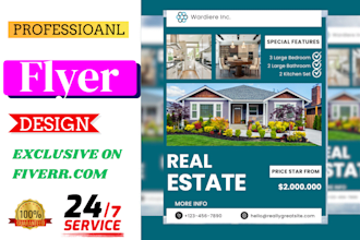 create professional real estate flyer design