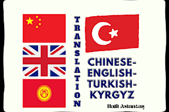 offering top notch translations in chinese, russian, kyrgyz, turkish, and englis
