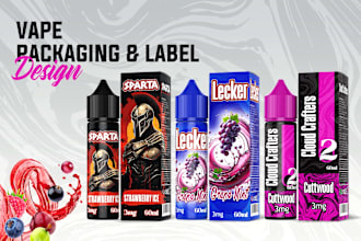 design your amazing vape packaging and liquid label