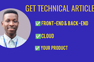 write technical articles on backend, frontend, and cloud