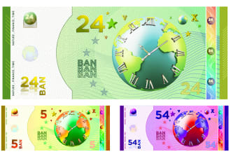 design amazing custom board game money, banknote, currency