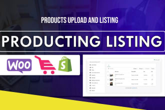 product listing and upload services for woocommerce, shopify