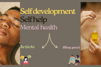 write self help, self development article for you in 24 hour