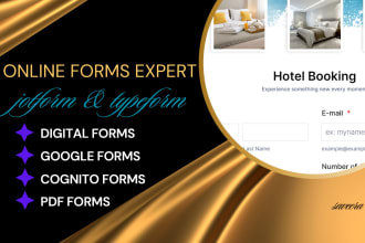 create jotform, cognito form, google form  online forms, quiz, surveys forms