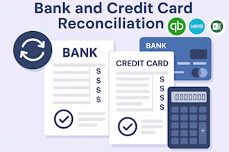 do bank reconciliation, clean up bookkeeping in xero, quickbooks online, excel