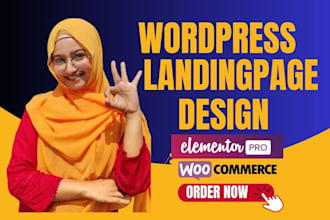 create a professional landing page design and a wordpress landing page