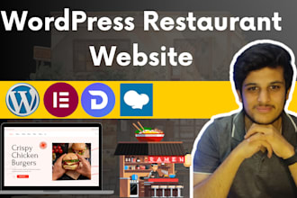 design wordpress restaurant website with online ordering