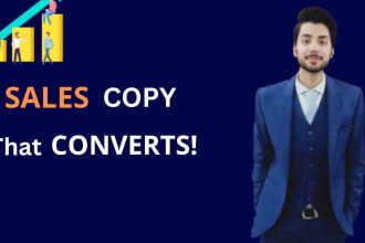do sales copy, sales copywriting for  landing page, emails, ads