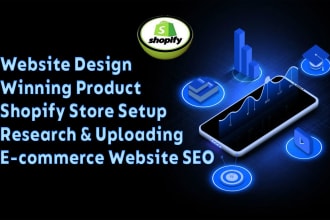 shopify store ecommerce website SEO design winning product research uploading