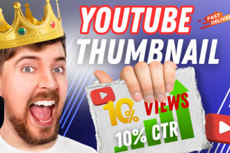 design a viral and catchy youtube thumbnail in just 5 hours
