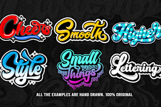 design modern font and custom typography handwritten designs