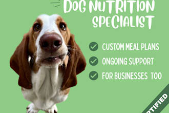 be your dog nutrition specialist and provide meal plan
