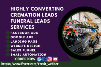 high cremation urn leads facebook ads cremation website services cremation leads