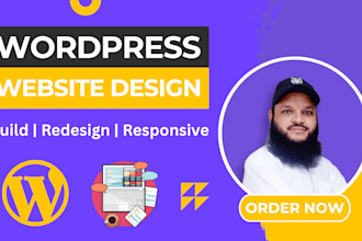 create and build responsive wordpress website design or website redesign