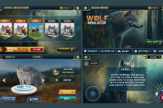 design 2d 3d game ui ux for your mobile games