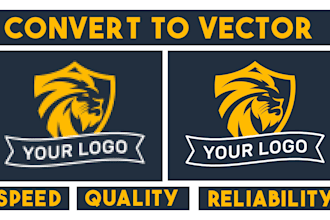 perfectly trace image and logo in vector and recreate your designs
