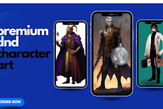 draw premium dnd character art for you in 12 hour