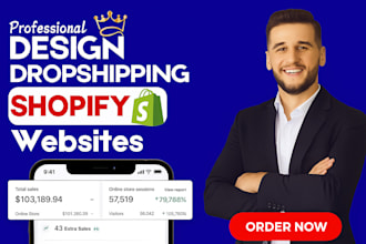 build shopify website, design or redesign shopify store,dropshipping store