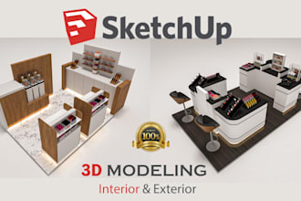 do 3d model in sketchup and render