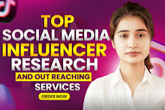 research top influencers list and outreach on social media