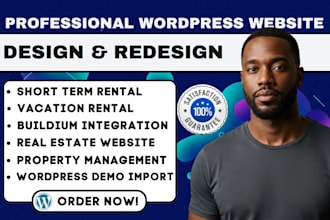 design property management website with buildium short term rental website