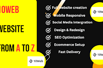 design and develop a website on 10web ai website builder