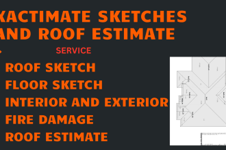 create xactimate sketches and roofs estimate
