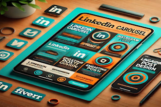 do carousel design for instagram, linkedin, facebook ads, store page posts