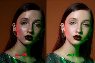 do skin beauty high end portrait or wedding photo retouching