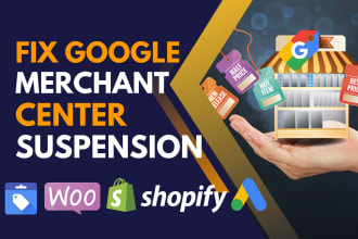 fix google merchant center suspension, misrepresentation, shopping ads