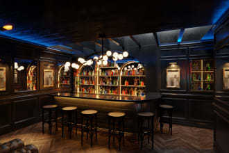create a luxurious and secretive speakeasy bar