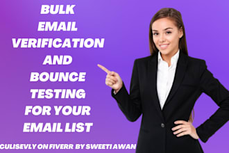 provide bulk email verification and bounce testing for your email list