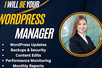 be your website manager and care for your website