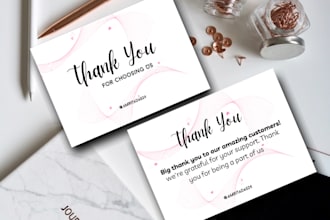design amazon thank you cards