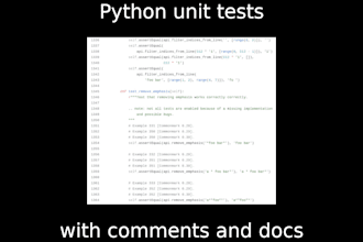 create unit tests for your python software