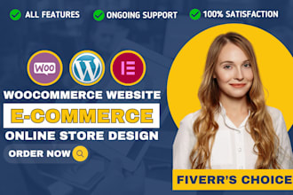 design ecommerce website with wordpress woocommerce website or woocommerce store