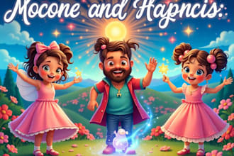 draw child book illustrations and cover children story book illustrations