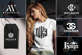do luxury clothing fashion brand, monogram and apparel fashion logo design