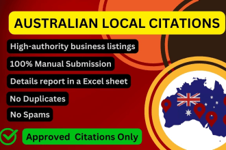 do 200 top australian local citations and directory submission