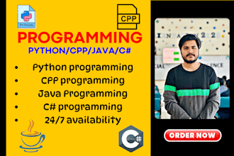 do python cpp csharp java programming tasks and projects